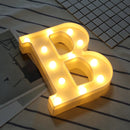 Alphabet B English Letter Shape Decorative Light, Dry Battery Powered Warm White Standing Hanging LED Holiday Light