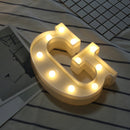 Alphabet G English Letter Shape Decorative Light, Dry Battery Powered Warm White Standing Hanging LED Holiday Light