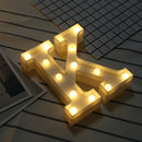 Alphabet K English Letter Shape Decorative Light, Dry Battery Powered Warm White Standing Hanging LED Holiday Light