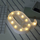 Alphabet Q English Letter Shape Decorative Light, Dry Battery Powered Warm White Standing Hanging LED Holiday Light
