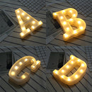 Alphabet F English Letter Shape Decorative Light, Dry Battery Powered Warm White Standing Hanging LED Holiday Light