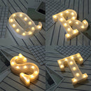Alphabet G English Letter Shape Decorative Light, Dry Battery Powered Warm White Standing Hanging LED Holiday Light
