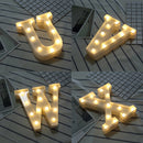 Alphabet P English Letter Shape Decorative Light, Dry Battery Powered Warm White Standing Hanging LED Holiday Light