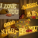 Alphabet H English Letter Shape Decorative Light, Dry Battery Powered Warm White Standing Hanging LED Holiday Light
