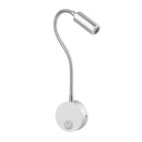 3W Flexible Goose Neck Warm White LED Reading Lamp Light , 160 LM 3000-3200K Hose Spotlight Lamp Wall Mount Light Wall Sconce Lamp, Got the CE / FCC Certification, Goose Neck Length: 30cm, US/EU Plug, Default Delivery US Plug