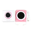 OneFire 1W 10 LEDs Multi-function Rechargeable Donut Shaped Makeup Mirror LED Desk Lamp Night Light, DC 5V(Pink)