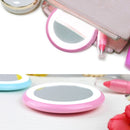 OneFire 1W 10 LEDs Multi-function Rechargeable Donut Shaped Makeup Mirror LED Desk Lamp Night Light, DC 5V(Pink)