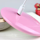 OneFire 1W 10 LEDs Multi-function Rechargeable Donut Shaped Makeup Mirror LED Desk Lamp Night Light, DC 5V(Pink)