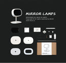 OneFire 1.32W 150 LM Multi-function Touch Switch Rechargeable Makeup Mirror LED Desk Lamp Night Light, DC 5V(Mint Green)