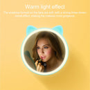 5W Multi-function Touch Switch Rechargeable Creative Lovely Pet Shape Makeup Mirror LED Desk Lamp Night Light(Blue)