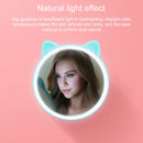 5W Multi-function Touch Switch Rechargeable Creative Lovely Pet Shape Makeup Mirror LED Desk Lamp Night Light(Blue)
