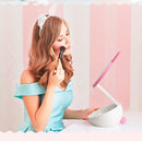 5W Multi-function Touch Switch Rechargeable Creative Lovely Pet Shape Makeup Mirror LED Desk Lamp Night Light(Blue)
