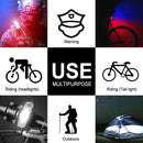W-014 19 Lamp Beads USB-C / Type-C Rechargeable Red and Blue Warning Bicycle Tail Light