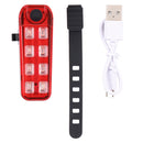 QZ-W007 8 x SMD Rechargeable Monochromatic Bicycle Safety Warning Tail Light(Red Light)