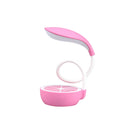 Sunshine D-001 LED Lemon Folded Desk Table Lamp , Novelty Portable Touch Stepless Dimming Eye-protection Rechargeable Night Light(Pink)