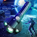 KS-738 USB Charging Waterproof T6+XPE Zoomable LED Flashlight with 4-Modes & 18650 lithium battery