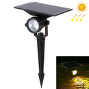 10W LED Solar Powered Lawn Spotlight IP65 Waterproof Outdoor Garden Landscape Lamp (Warm White)