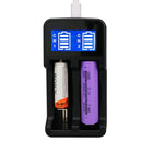 YS-2 18650 Smart LCD Dual Battery Charger with Micro USB Output for 18490/18350/17670/17500/16340 RCR123/14500/10440/A/AA/AAA