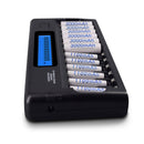 100-240V 12 Slot Battery Charger for AA / AAA / NI-MH / NI-CD Battery, with LCD Display, EU Plug