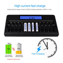 100-240V 12 Slot Battery Charger for AA / AAA / NI-MH / NI-CD Battery, with LCD Display, US Plug
