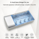 AC 100-240V 4 Slot Battery Charger for AA & AAA & C / D Size Battery, UK Plug