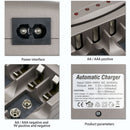 DC 100-240V 4 Slot Battery Charger for AA & AAA & 9V Ni-MH Battery, US Plug