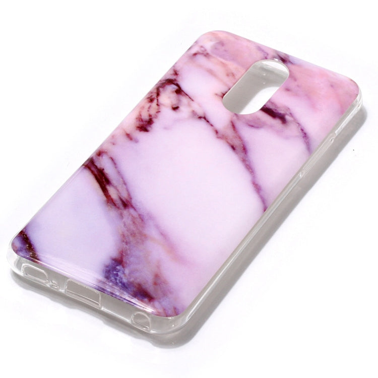 Marble Pattern Soft TPU Case For LG Q7(Purple)
