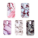 Marble Pattern Soft TPU Case For LG Q7(Purple)