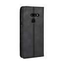 Magnetic Buckle Retro Texture Horizontal Flip Leather Case for LG G8 ThinQ, with Holder & Card Slots & Wallet (Black)