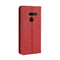 Magnetic Buckle Retro Texture Horizontal Flip Leather Case for LG G8 ThinQ, with Holder & Card Slots & Wallet (Red)