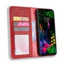 Magnetic Buckle Retro Texture Horizontal Flip Leather Case for LG G8 ThinQ, with Holder & Card Slots & Wallet (Red)