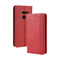 Magnetic Buckle Retro Texture Horizontal Flip Leather Case for LG G8 ThinQ, with Holder & Card Slots & Wallet (Red)