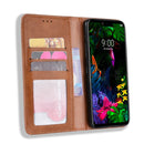 Magnetic Buckle Retro Texture Horizontal Flip Leather Case for LG G8 ThinQ, with Holder & Card Slots & Wallet (Brown)
