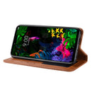 Magnetic Buckle Retro Texture Horizontal Flip Leather Case for LG G8 ThinQ, with Holder & Card Slots & Wallet (Brown)