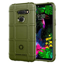 Shockproof Rugged Shield Full Coverage Protective Silicone Case for LG G8 ThinQ (Army Green)
