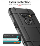 Shockproof Rugged Shield Full Coverage Protective Silicone Case for LG G8 ThinQ (Dark Blue)