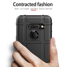Shockproof Rugged Shield Full Coverage Protective Silicone Case for LG G8 ThinQ (Dark Blue)