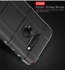 Shockproof Rugged Shield Full Coverage Protective Silicone Case for LG G8 ThinQ (Dark Blue)