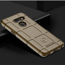 Shockproof Rugged Shield Full Coverage Protective Silicone Case for LG G8 ThinQ (Brown)