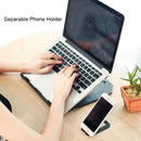 T3 Multi-function Hollow Design Cooling Bracket with 10-Level Adjustable Angle for Notebook, MacBook, iPad, Mobile Phones(Black)