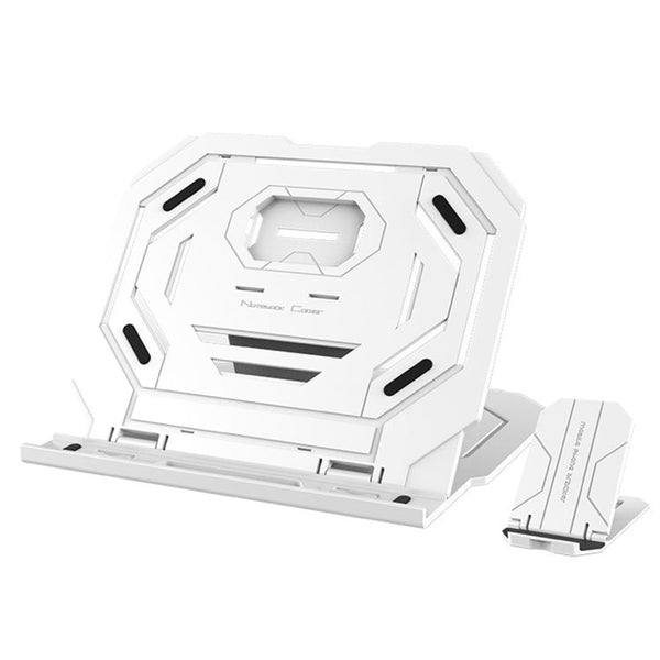 T3 Multi-function Hollow Design Cooling Bracket with 10-Level Adjustable Angle for Notebook, MacBook, iPad, Mobile Phones(White)