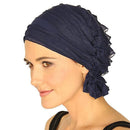Muslim Stacking Cap Chiffon Fold Turban Cap Chemotherapy Cap (Grey)