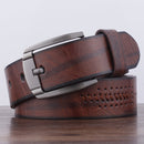 Dandali XX818 Men Fashion Retro Leather Belt Waistband, Length: 110cm (Coffee)