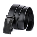 Dandali GD832 Gypsophila Triangle Men Automatic Buckle Double Edge Wrapping Leather Belt Waistband, Length: 120cm