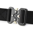 ENNIU 3.8cm Wide Snake Buckle Outdoor Casual Nylon Belt Adjustable Multifunction Training Belts (Black)
