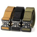 ENNIU 3.8cm Wide Snake Buckle Outdoor Casual Nylon Belt Adjustable Multifunction Training Belts (Army Green)