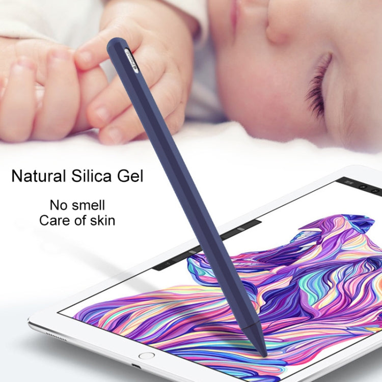 Stylus Pen Silica Gel Protective Case for Apple Pencil 2 (Blue)
