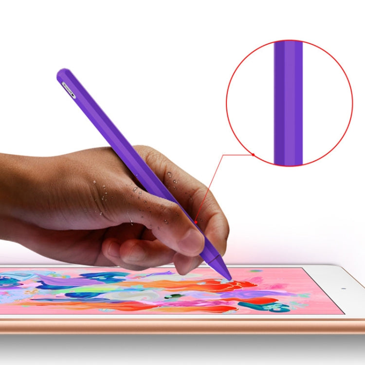 Stylus Pen Silica Gel Protective Case for Apple Pencil 2 (Blue)