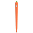 LOVE MEI For Apple Pencil 2 Carrot Shape Stylus Pen Silicone Protective Case Cover(Orange)