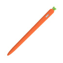 LOVE MEI For Apple Pencil 2 Carrot Shape Stylus Pen Silicone Protective Case Cover(Orange)